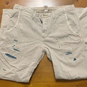 True Religion distressed khakis